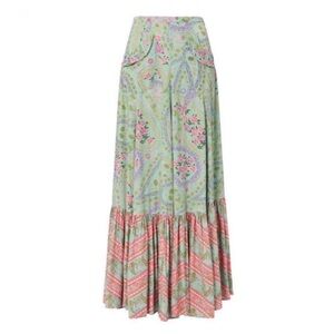 Spell & The Gypsy City Light Sage Maxi Skirt in size Small.